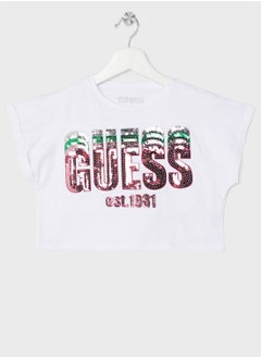 Kids Sequined Logo Cropped T-Shirt - pzsku/Z863E0C85EB85DBF1FA41Z/45/_/1739944091/9deb8bf2-0dd3-41d0-ab72-9df0a000ee05