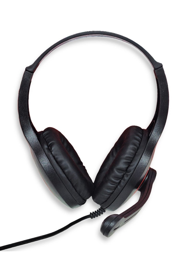 Wired lighting gaming headset V780 , noise cancelling headphones built-in 3.5mm audio interface with inbuilt microphone sound quality enjoyment, the sound quality is very good, it is soft comfortable and stable to wear - Black