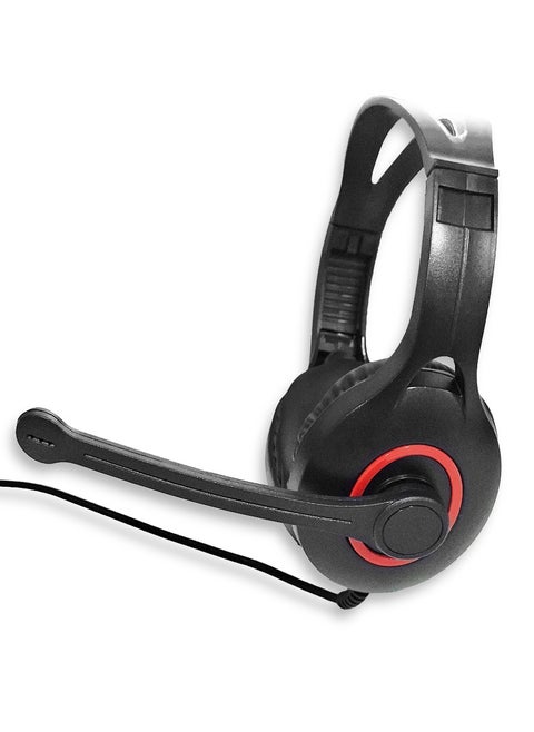 Wired lighting gaming headset V780 , noise cancelling headphones built-in 3.5mm audio interface with inbuilt microphone sound quality enjoyment, the sound quality is very good, it is soft comfortable and stable to wear - Black