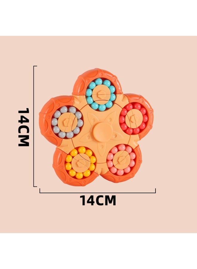 لعبة البازلاء السحرية البرتقالية، مكعب دوار 2 في 1، مناسبة للأطفال من سن 3 و5-7 و8-12 والمراهقين والبالغين. - Image 3