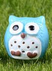 Generic Mini 4-Color Owl Moss Terrarium Resin Craft 4# Blue 