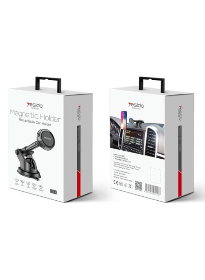 Yesido 360 Adjustable Dashboard Mobile Magnetic Magnet Moblie Phone Holder For Car Secure Adhesive Base Universal Magnetic Phone Holder | Model C67 | By Yesido - Image 5