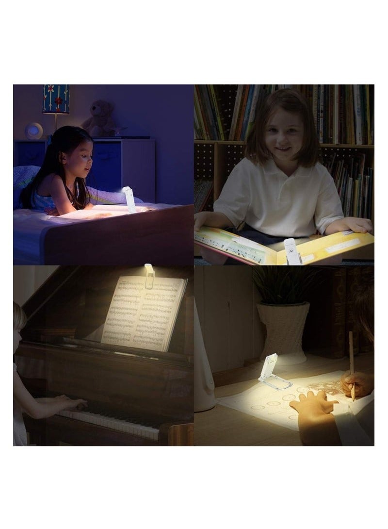 Book Reading Light, Portable Bookmark Light for Book, Warm White Light for Reading in Bed, LED Clip on Book Lights (White) - Image 5