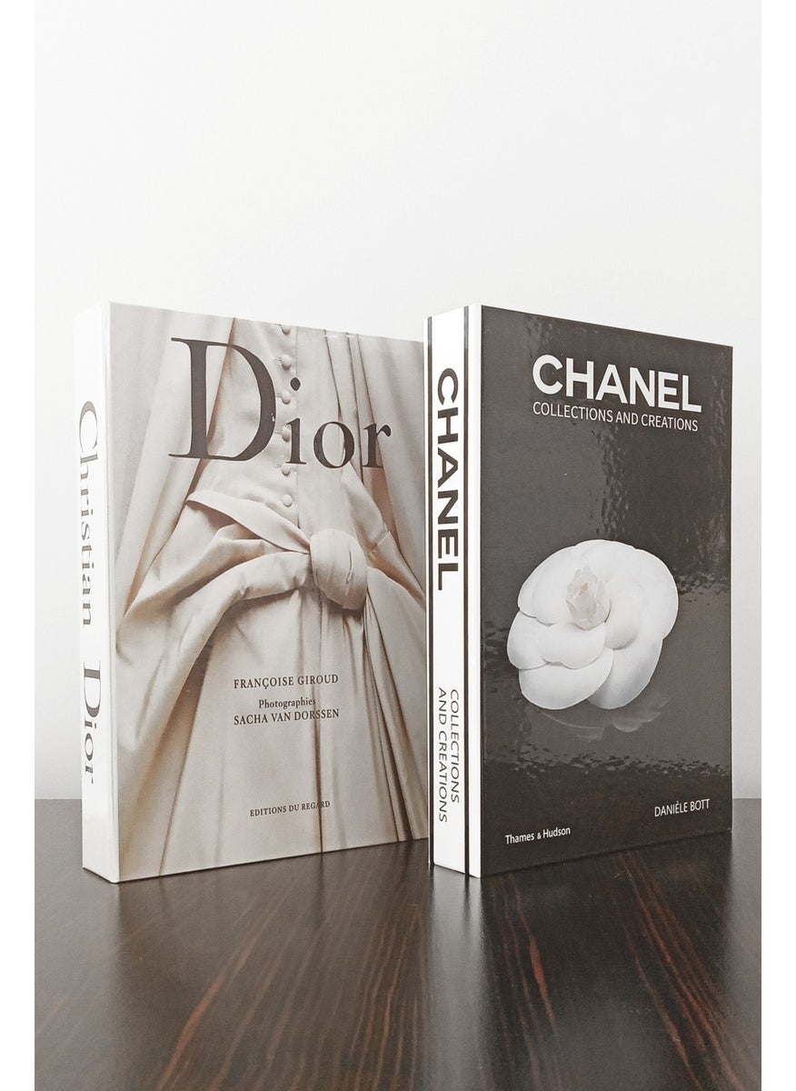 Bay Cazip 2-Piece Decorative Book-Looking Box Dior Wedding Dress & Chanel Black Rose Themed  - Image 2