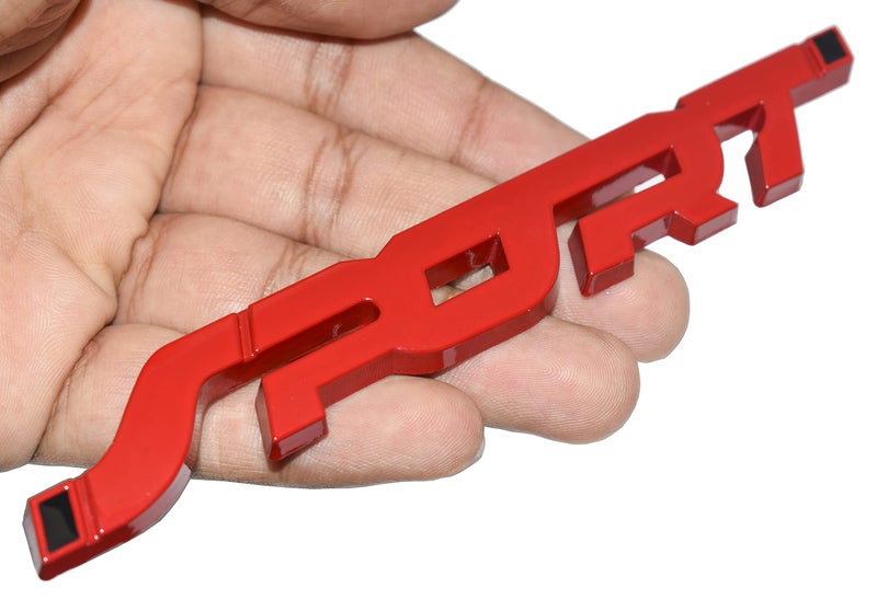 Incognito Sport Logo Sticker for All Cars, Metal (Red) - Image 4