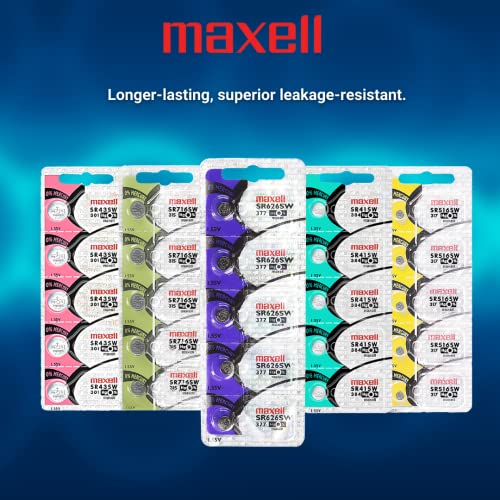 Maxell 2 x MAXELL SR626SW 377 1.55v Silver Oxide Button Cell Watch Battery - Official Genuine Maxell - Image 4