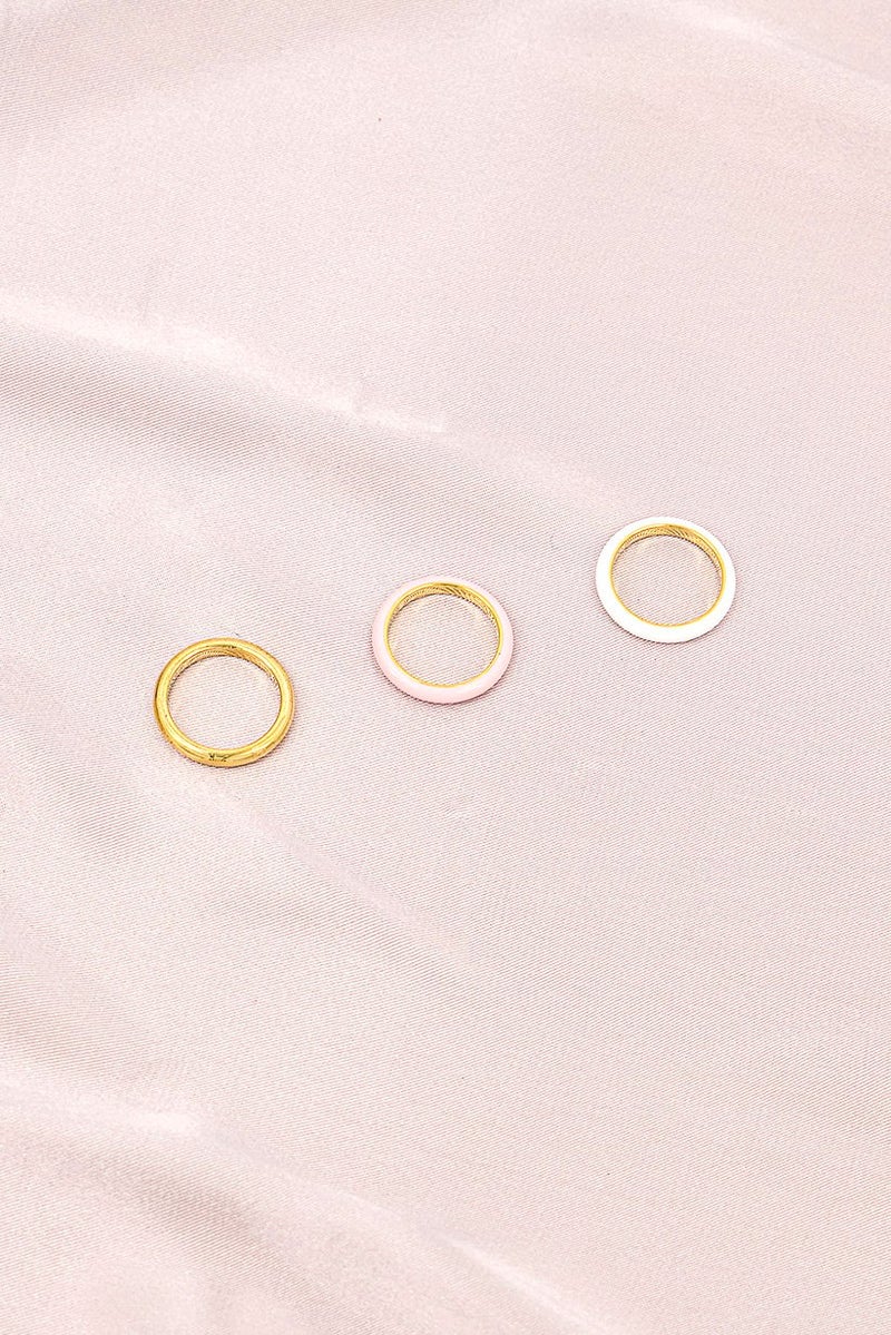 Tchibo Women 3 Pack Fashion Rings, Gold  - Image 3