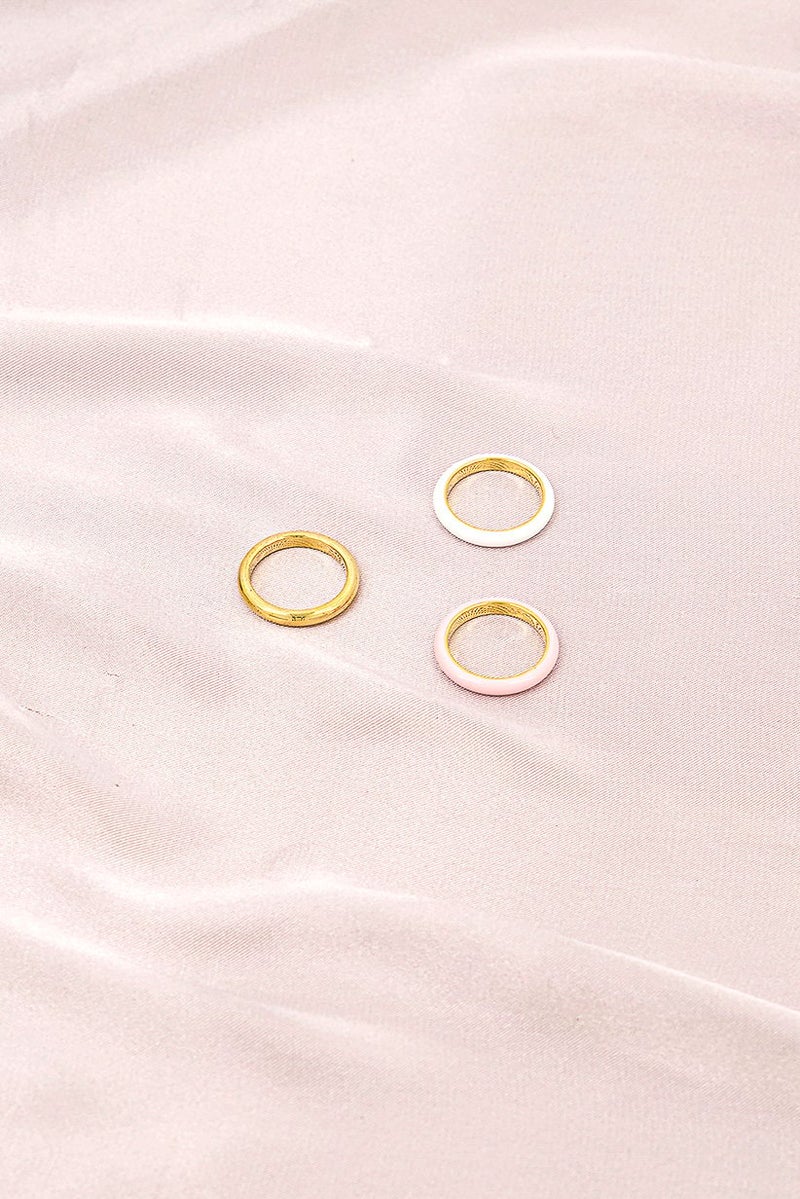 Tchibo Women 3 Pack Fashion Rings, Gold  - Image 2