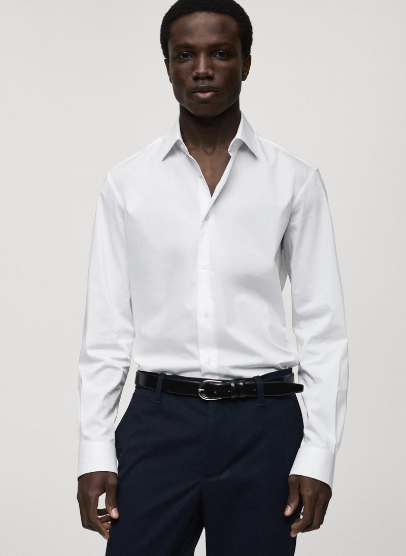 Mango Man Regular-Fit Stretch Cotton Shirt  - Image 1