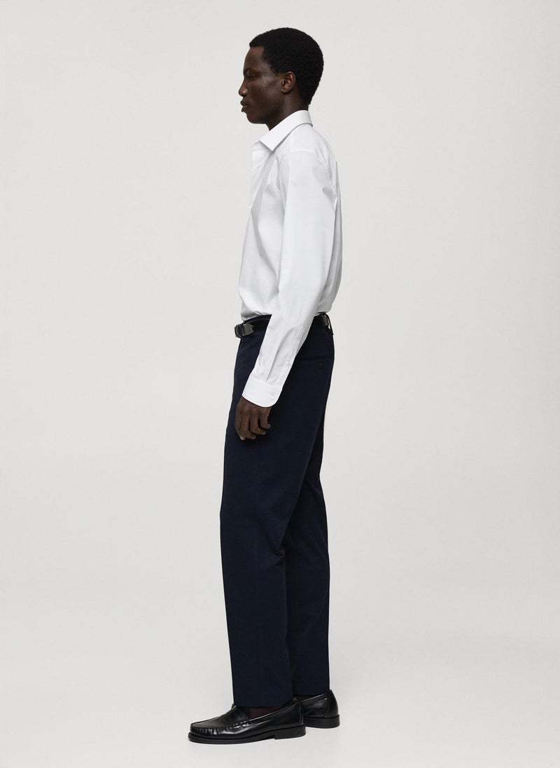 Mango Man Regular-Fit Stretch Cotton Shirt  - Image 3