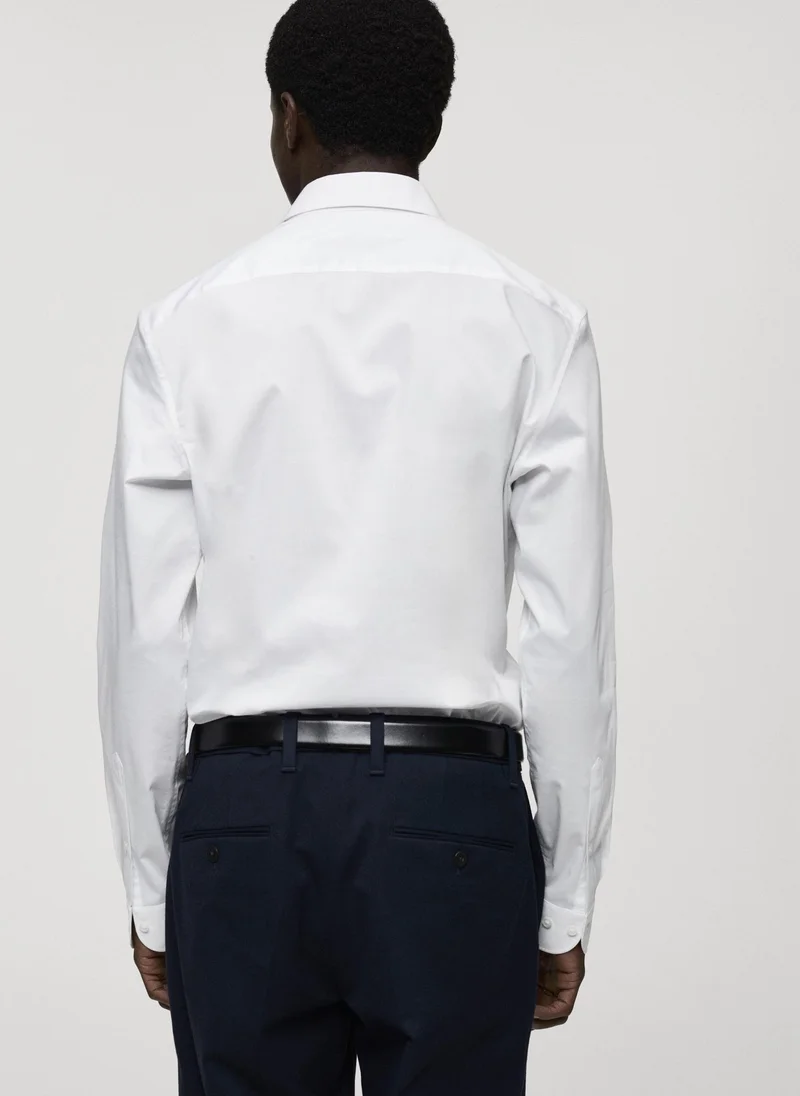 Mango Man Regular-Fit Stretch Cotton Shirt