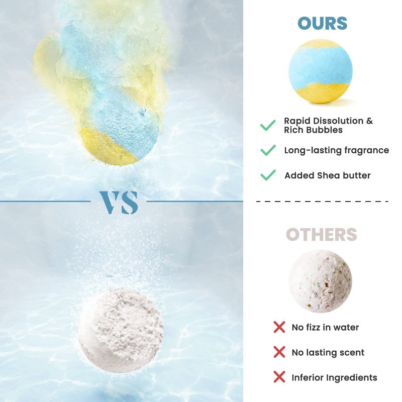 ZenBombs Bath Bombs Set, 20 pcs Natural Shea Butter & Safe Oil Bath Bomb for Skin Moisturizing, Handmade Bubble Bath & Fizzy, Ideal Presents for Women - Image 3