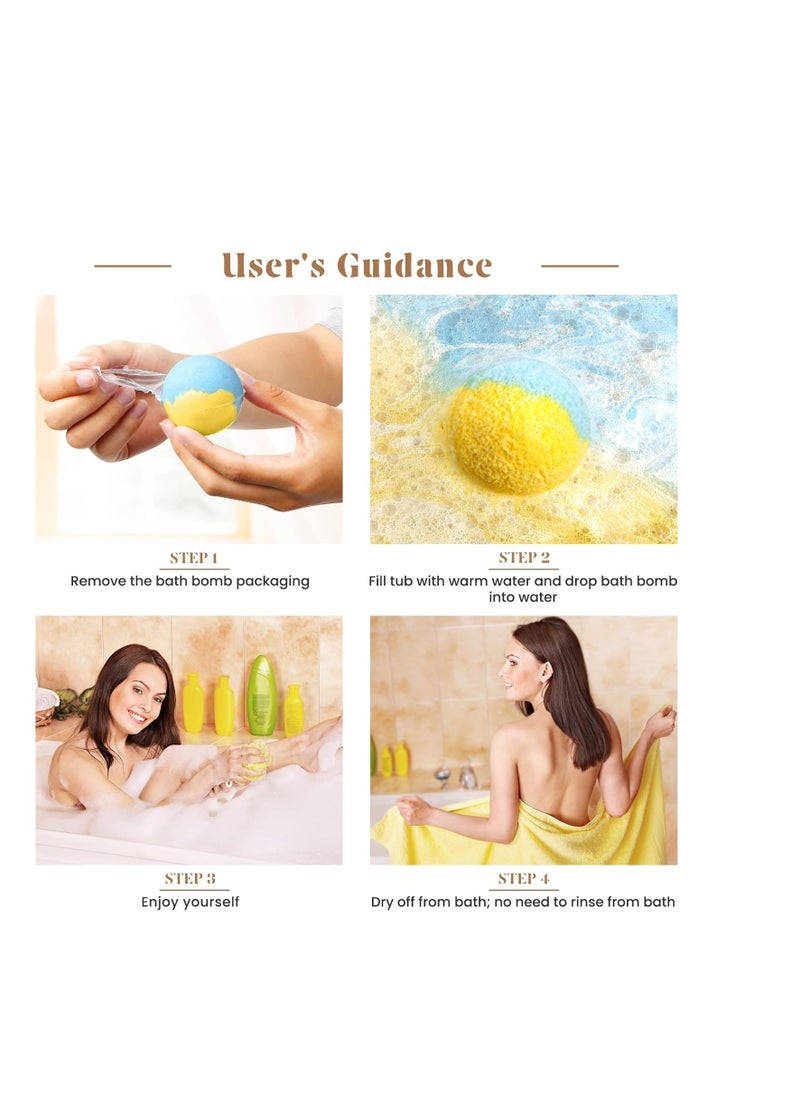 ZenBombs - Bath Bombs Set, 20 pcs Natural Shea Butter & Safe Oil Bath Bomb for Skin Moisturizing, Handmade Bubble Bath & Fizzy, Ideal Presents for Women - Image 1