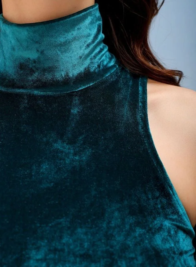 Freehand  Women Regular Fit Solid Round Neck Sleeveless Crop Top  | Best Price UAE