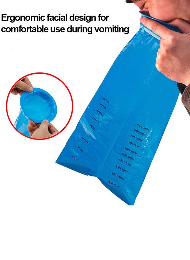 KANGLI 10 Pack Vomit Bags Disposable,  Emesis Bags Disposable Portable Throw,for Morning Sickness, Kids, Pregnant Woman, Car Motion Sickness, Leakproof and Puncture-Proof - Image 2