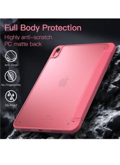 Jetech Matte Case for iPad 10 10.9 Inch with Pencil Holder Frosted Translucent Back Slim Stand Protective Tablet Cover Pink  - Image 2