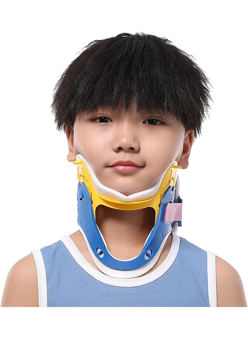 SOLARAE Kids Cervical Collar, Children Neck Support Brace for Neck Pain, 360° Supporting and “V” Shape Fits Chin, Elasticity and Height Adjustable, for 3-10 Years Old Children, Torticollis, Whiplash - Image 2