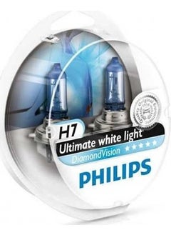 Philips H7 Diamond Vision Full White Light Bulb Set 12972 EAN-8711500696533  - Image 1