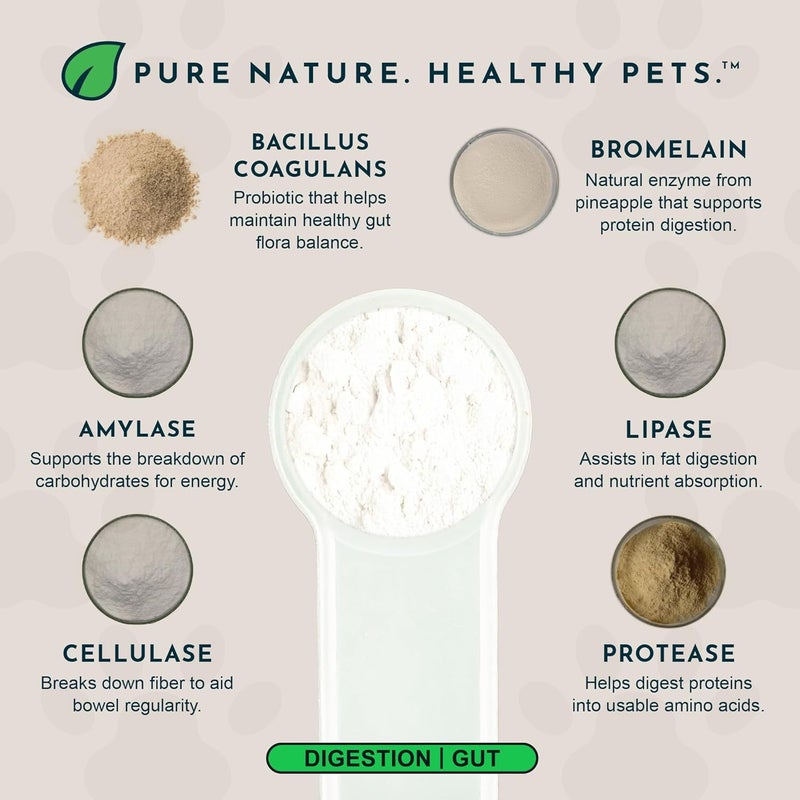 Animal Essentials Plant Enzyme & Probiotics Supplement for Dogs and Cats - 10.6 oz Digestive Support Powder - Image 3