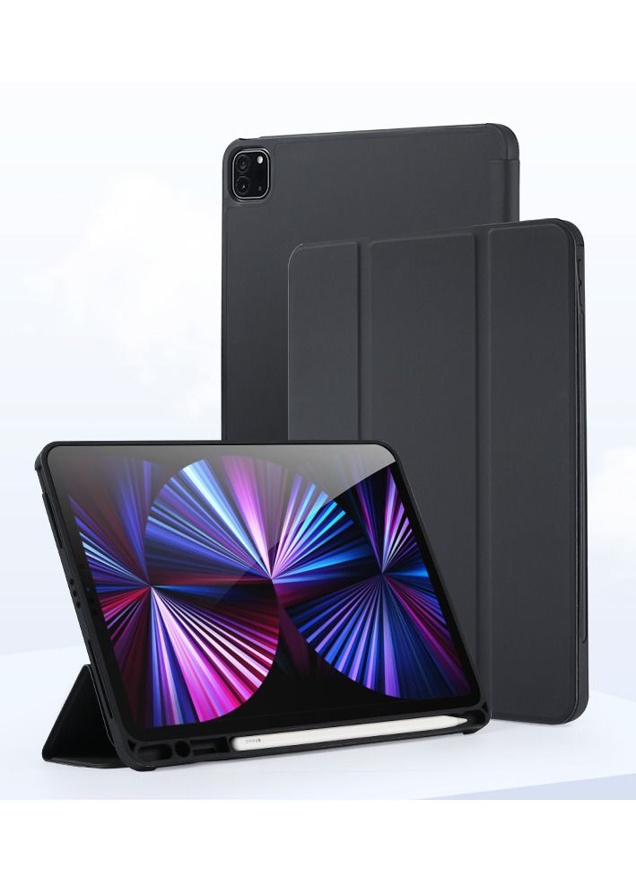 Loquat Black Soft Case Bottom Protective With Pen Slot For iPad