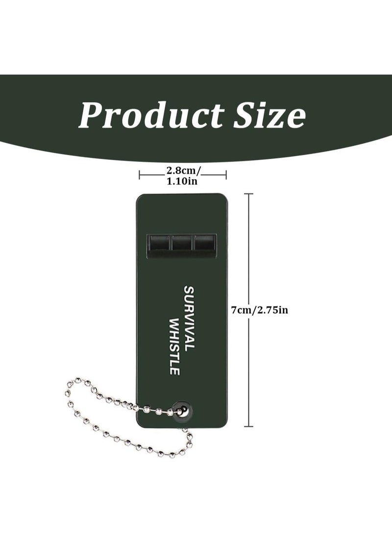 High Pitch Survival Whistle Loud Emergency Whistle 3 Holes High Decibel Whistle with Lanyard Ground Hole Relief Whistle for Hiking Camping - Image 2