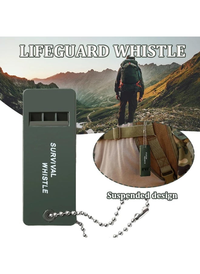 High Pitch Survival Whistle Loud Emergency Whistle 3 Holes High Decibel Whistle with Lanyard Ground Hole Relief Whistle for Hiking Camping - Image 5