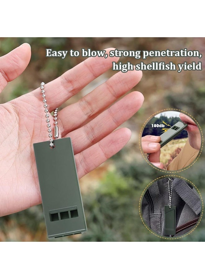 High Pitch Survival Whistle Loud Emergency Whistle 3 Holes High Decibel Whistle with Lanyard Ground Hole Relief Whistle for Hiking Camping - Image 4