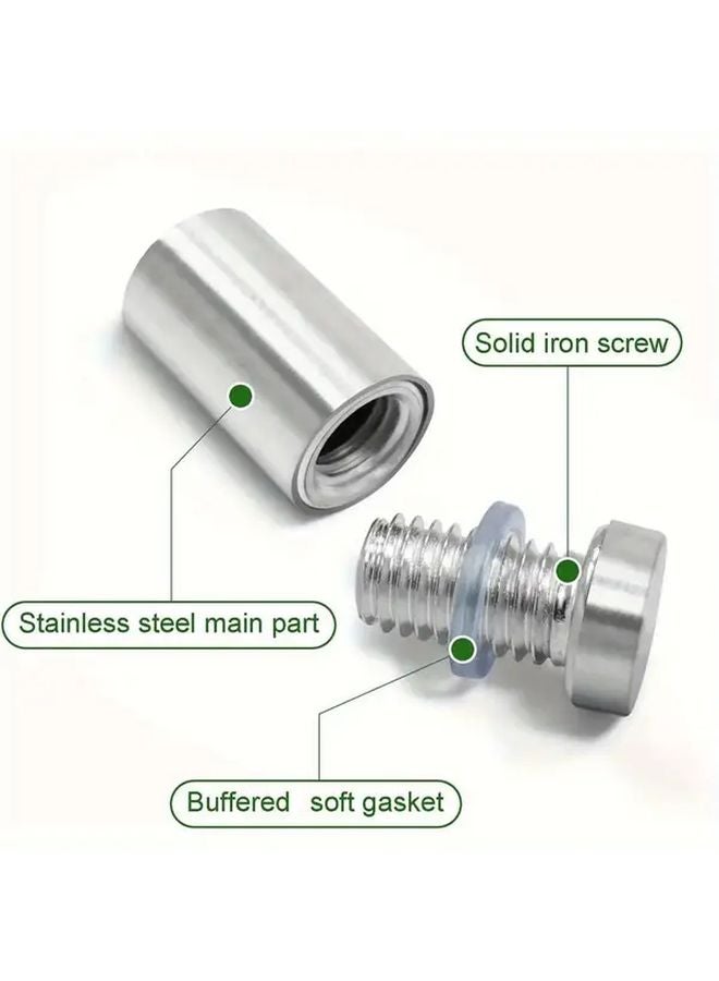 20 Pack 12x25mm Stainless Steel Wall Spacers Acrylic Glass Sign Holders With Screws - Image 4