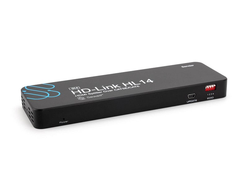 Sewell HD-Link HL14 بواسطة Sewell, 1x4 موزع ممتد HDMI عبر كابل Cat5e/6, 160 قدم, أسود, SW-32949 - Image 2