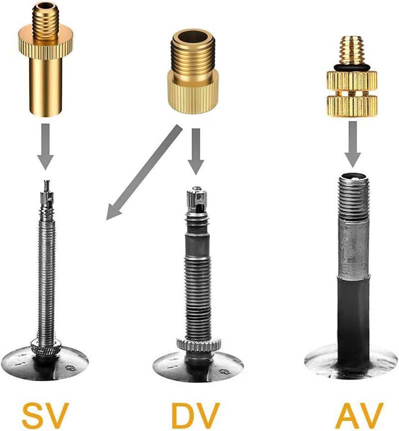 HDNNC Bicycle Valve Adapter DV AV SV Converter, Ball Pump Needle, Inflation Needle, Air Pump Needle Set for All Bike, Sports Ball and Inflatable Equipment 10PCS - Image 3