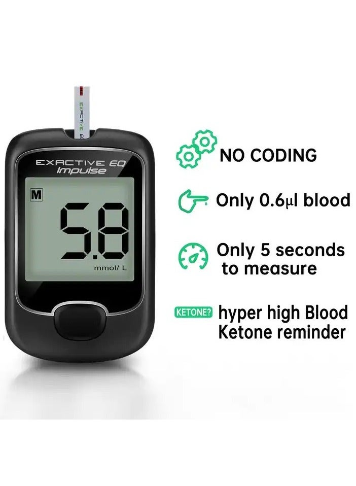 Generic Safe Exrctive EQ Simple Blood Glucose Monitoring System With 50 Test Strips And Lancets  - Image 5