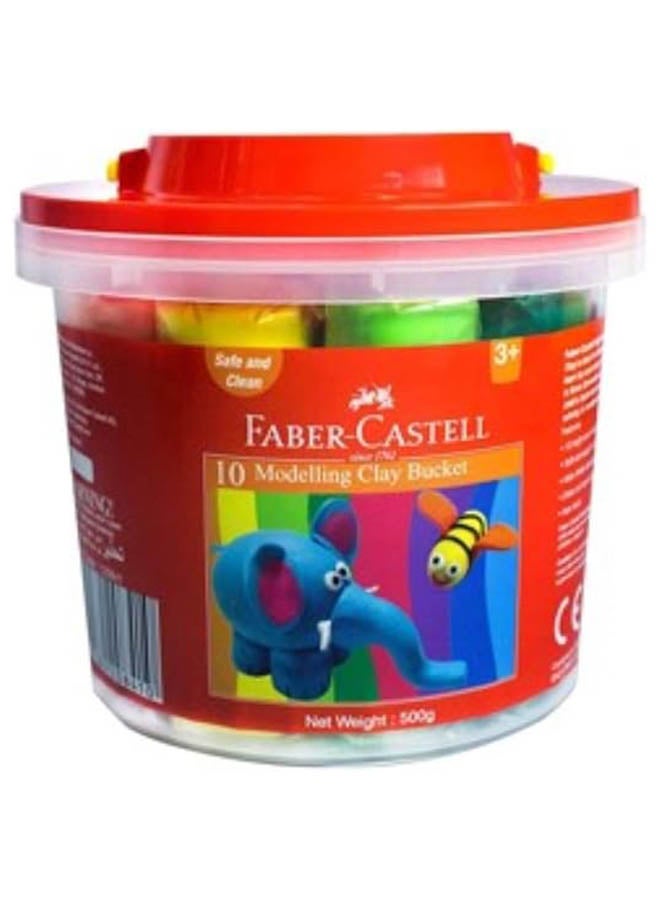 FABER-CASTELL Modeling Clay in Bucket/10 x 50g