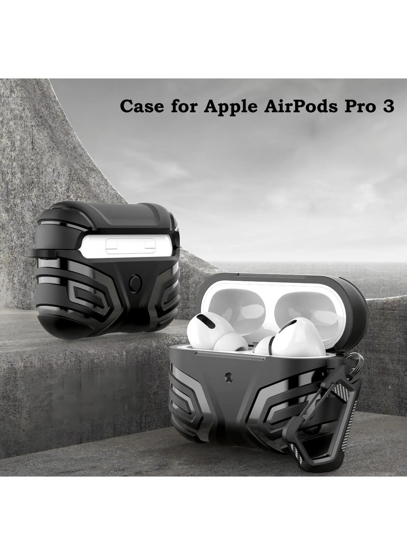 CoomBe TPU Rugged Armor Case Soft Shockproof Wireless Earbuds Case with Carabiner Headphone Cover for Airpods Pro 3 Earphone - Image 1
