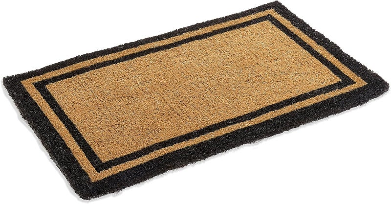 Kempf Heavy Duty Black Border Coco Coir Doormat - 22" x 36" - Image 1