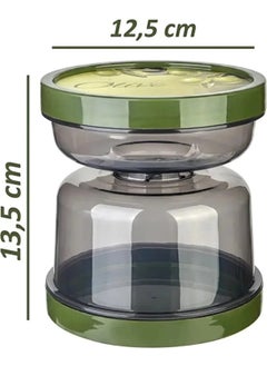 Tamu Hourglass Olive and Pickle Storage Container Olive Pickle Jar with Transparent Strainer  - Image 2