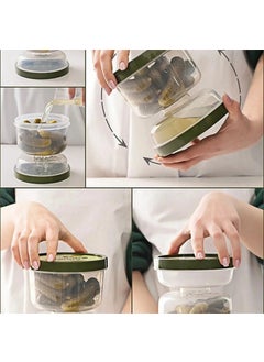 Tamu Hourglass Olive and Pickle Storage Container Olive Pickle Jar with Transparent Strainer  - Image 4
