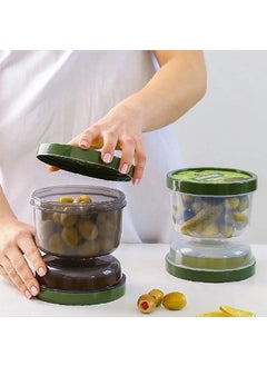 Tamu Hourglass Olive and Pickle Storage Container Olive Pickle Jar with Transparent Strainer  - Image 3