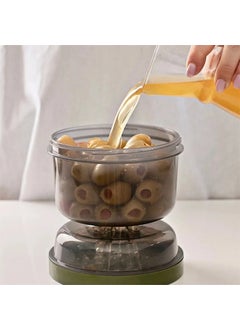 Tamu Hourglass Olive and Pickle Storage Container Olive Pickle Jar with Transparent Strainer  - Image 5