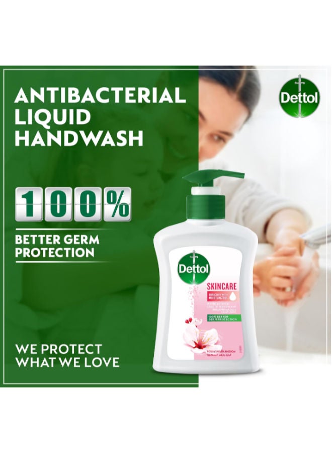 ديتول Skincare Liquid Handwash Pump - Rose & Sakura Blossom Scent- Pack Of 2 Pieces (35% Off) 400 ml pink 400ml - Image 2