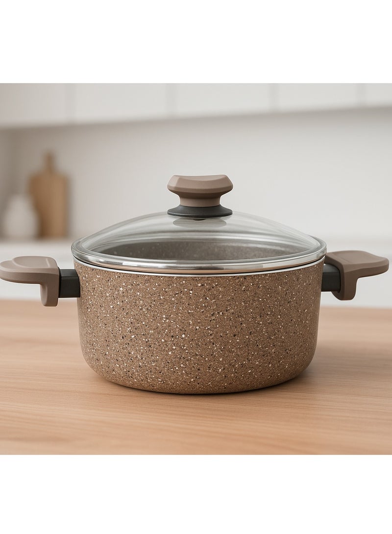 او ام اس OMS 3110 – كسرولة جرانيت  24 سم غير لاصقة. صنع في تركيا - Image 2