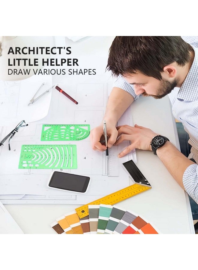 SenseYo 7 Pack Drawings Templates Stencil, Circle Template for Geometric Drawing Stencils, Plastic Clear Circle Stencils Architecture Supplies Drafting Tools for Office, Studying, Designing (7 pcs) - Image 5