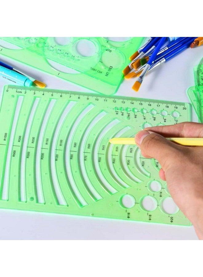 SenseYo 7 Pack Drawings Templates Stencil, Circle Template for Geometric Drawing Stencils, Plastic Clear Circle Stencils Architecture Supplies Drafting Tools for Office, Studying, Designing (7 pcs) - Image 4