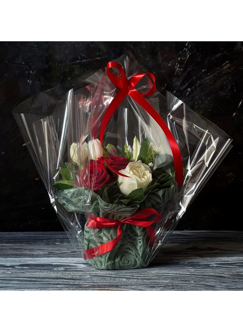 رول تغليف هدايا شفاف للهدايا والحلويات والزهور وسلال الفاكهة - Image 3