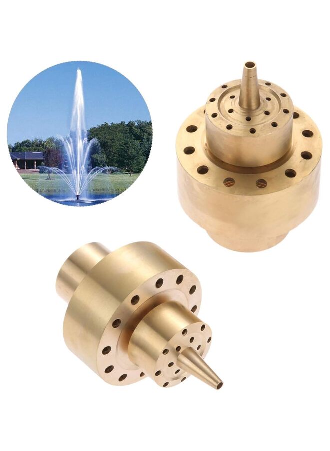 فوهة نافورة نحاسية DN25، رأس رش نافورة مياه عمودية للحديقة والبركة، توفر تأثيرات بصرية جميلة (الحجم: 1.5) - Image 2