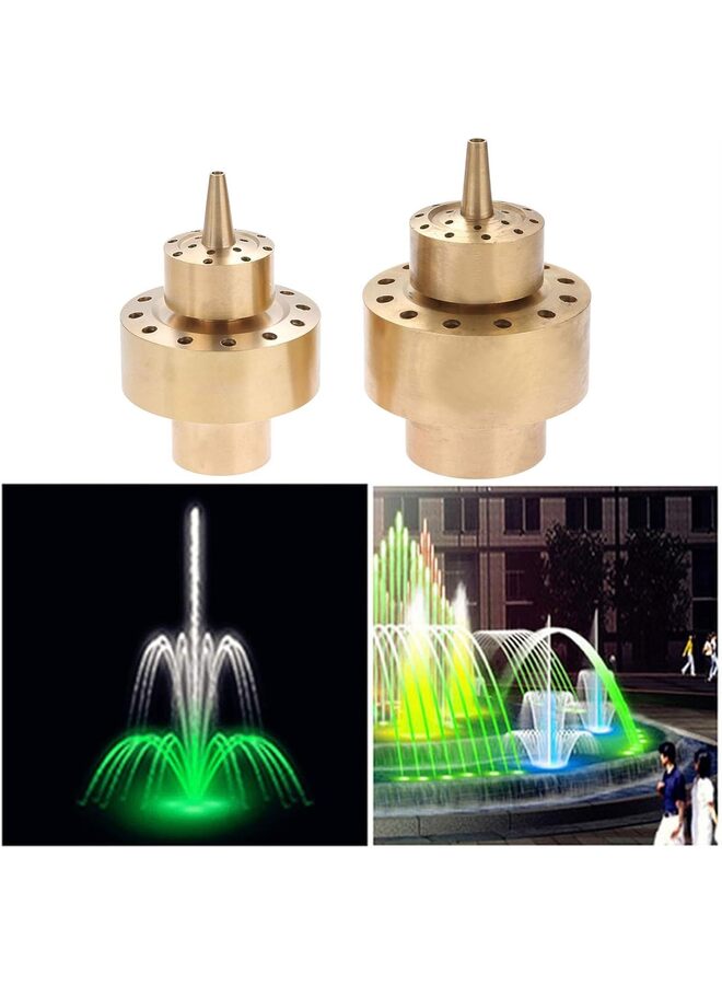 فوهة نافورة نحاسية DN25، رأس رش نافورة مياه عمودية للحديقة والبركة، توفر تأثيرات بصرية جميلة (الحجم: 1.5) - Image 1
