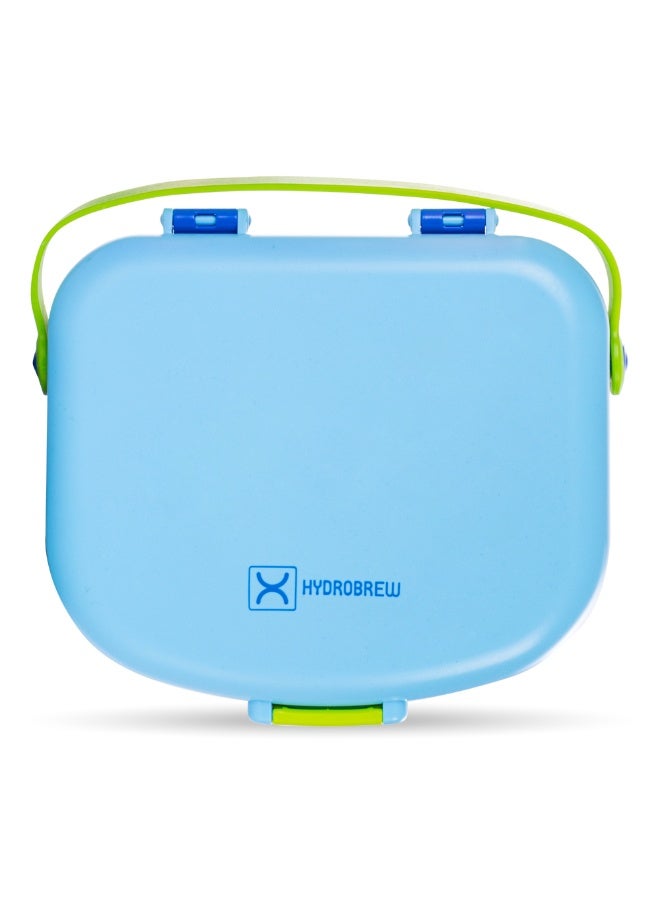 HYDROBREW صندوق غداء بنتو HYDROBREW 4 مقصورات مع مجموعة ملعقة وشوكة - كوبالت - Image 2