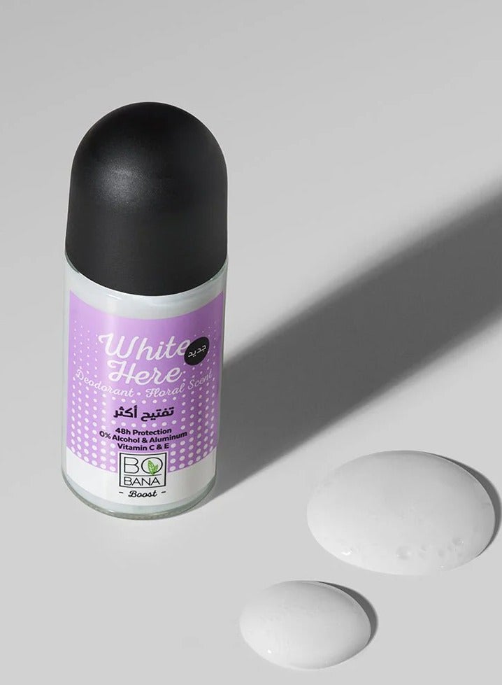 بوبانا مزيل عرق وايت هير برائحة الزهور 50 مل - Image 2