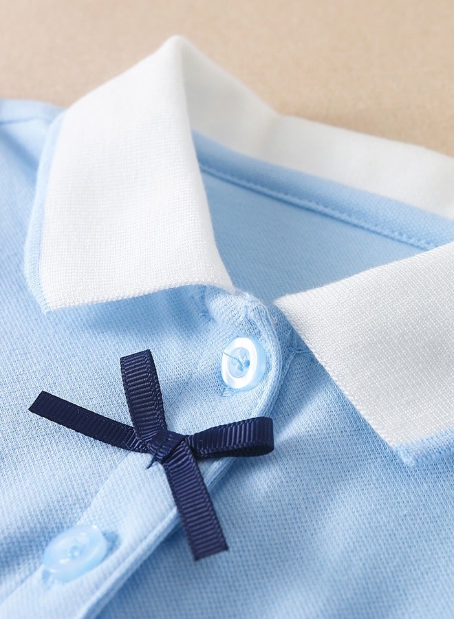 KUYEEBEAR Girls Summer School Short Sleeve Polo T Shirt  - Image 3