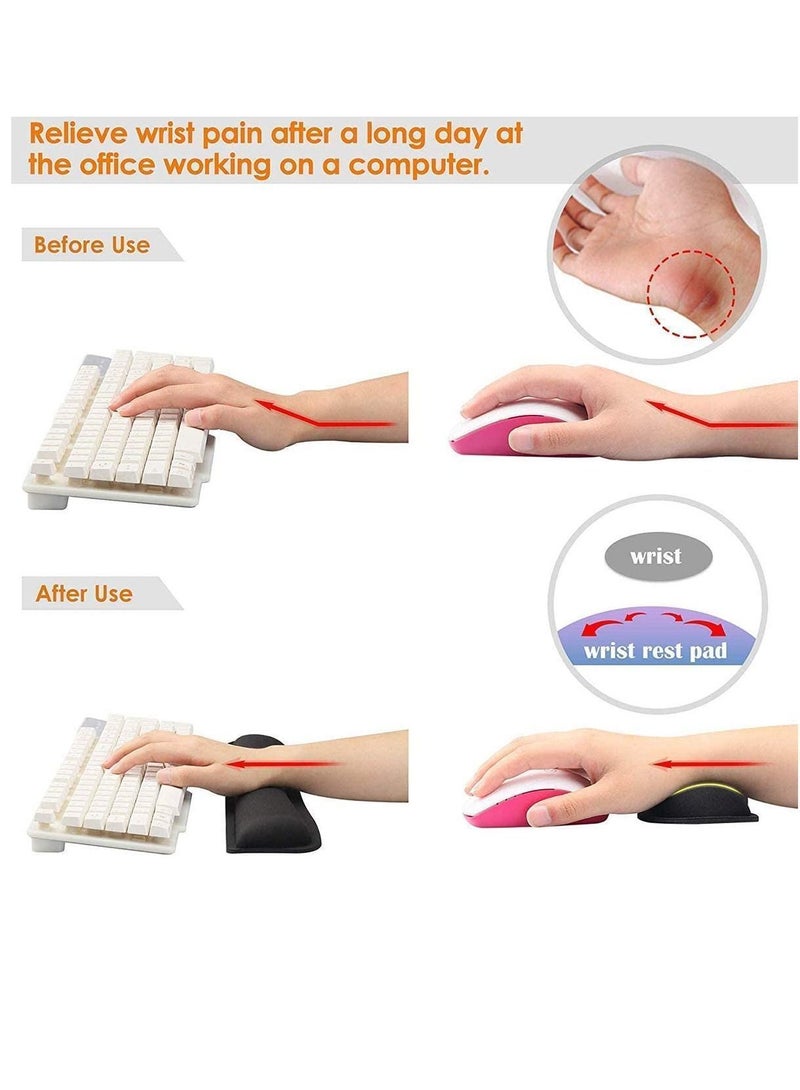 Y&D Mouse Pad Keyboard Wrist Rest Support - Ergonomic for Office, Computer, Laptop, Mac Premium Quality, Durable, Lightweight Comfortably Typing Pain Relief and Repair  - Image 2