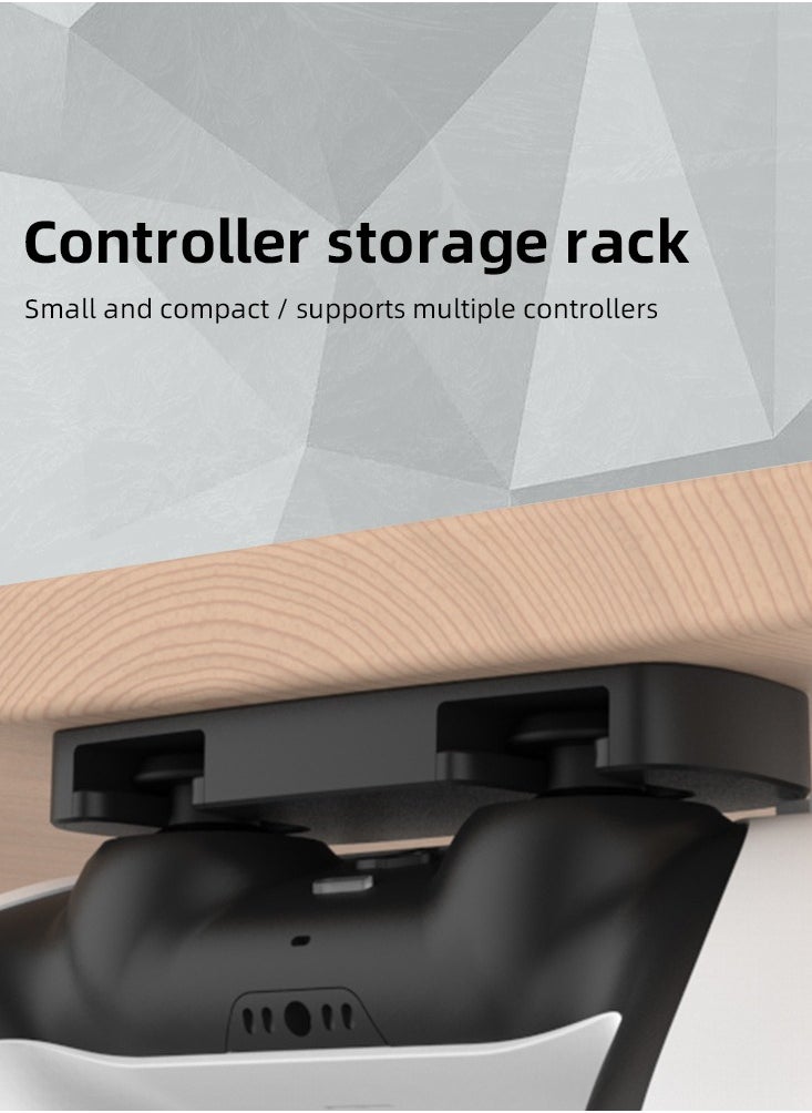 DATA FROG Under Desk Controller Stand, Gamepad Hanging Hanger Bracket, Sturdy And Durable Desk Mount Controller Holder, Gamepad Hook Holder For PS5 PS4 Controller Accessories, (1pc)  - Image 2